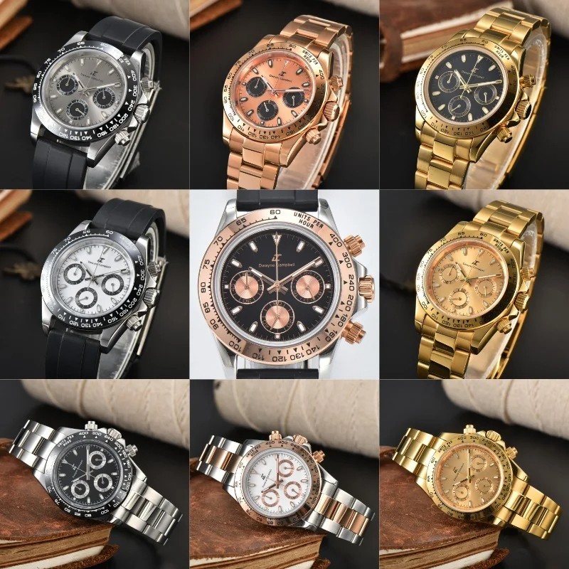Watch Hands For VK63 Set 6-Hand Green Luminous Silver Rose Gold Mod Parts