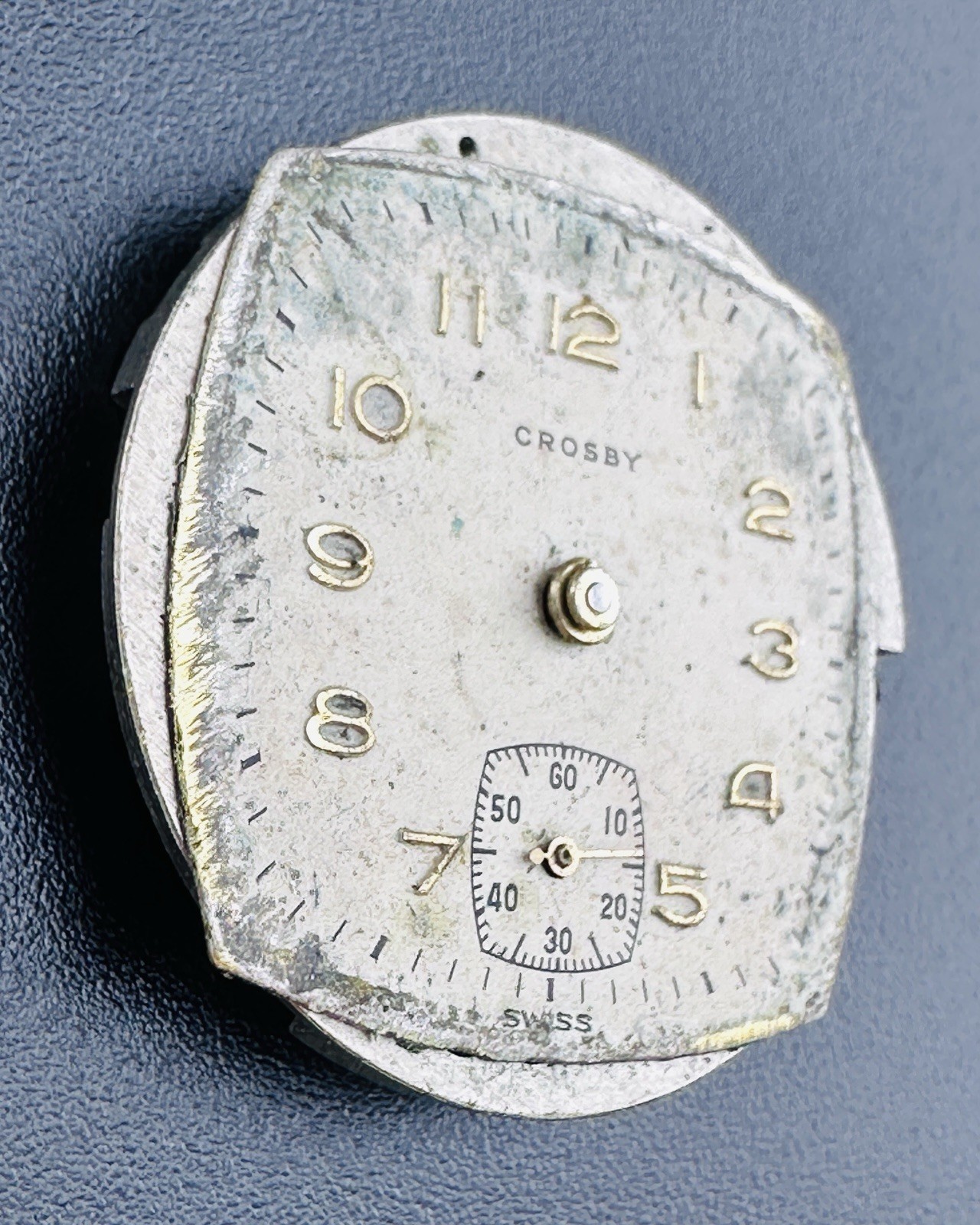 Vintage Everbrite 7 Jewel Swiss Crosby Men’s Military Watch Movement – Parts O3