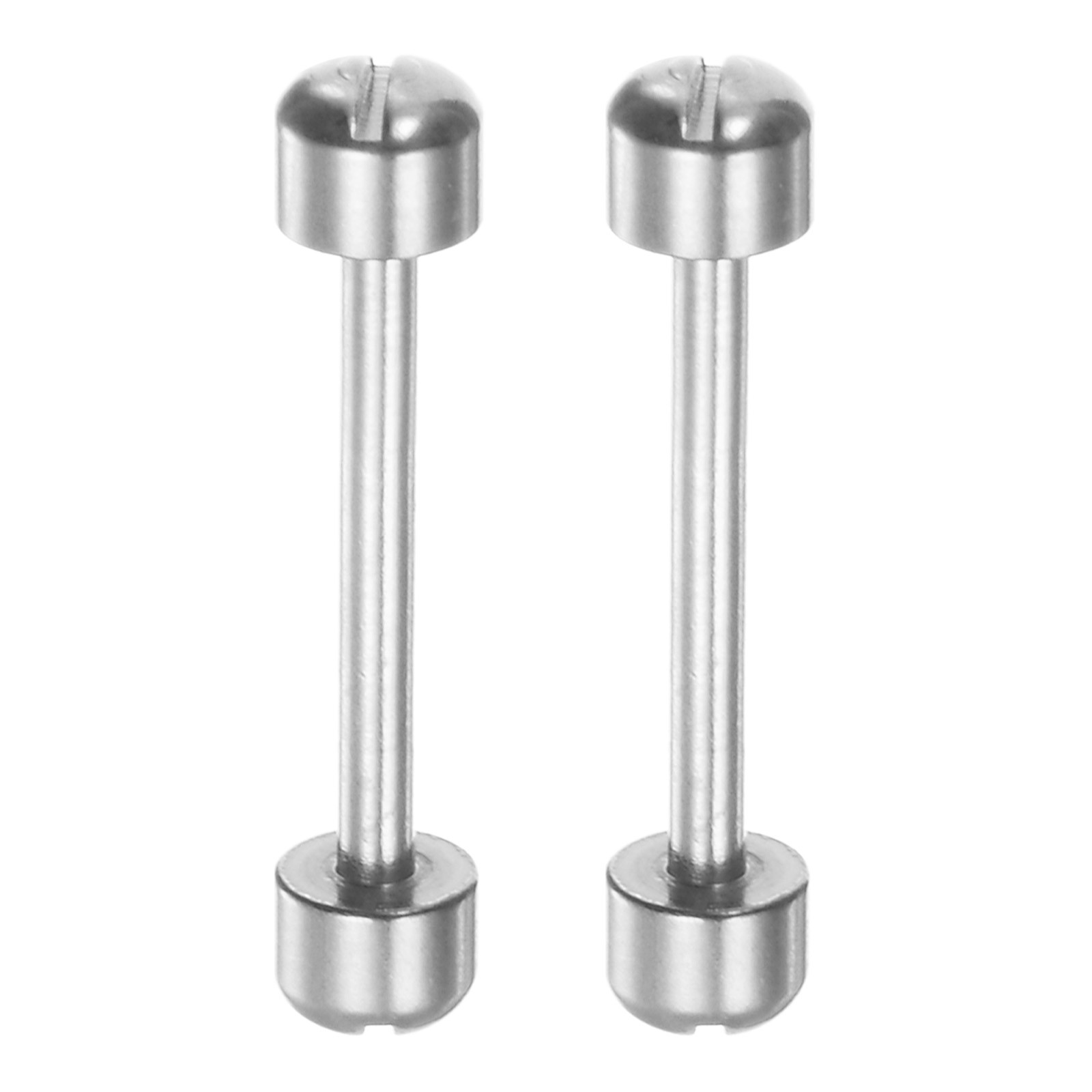 2pcs Watch Screw Tube Rod 20mm Stainless Steel Watch Strap Pins Silver