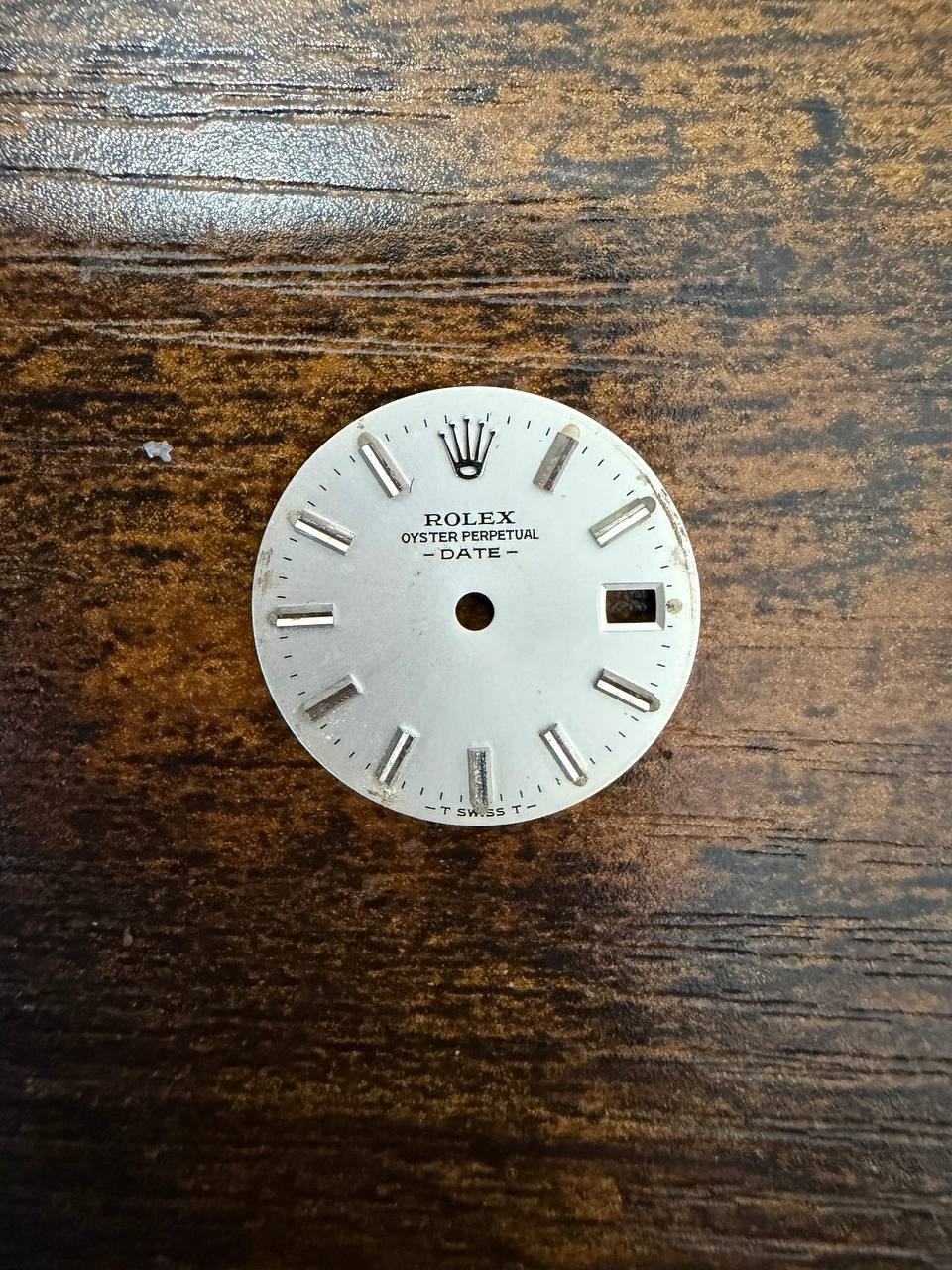 ROLEX LADIES OYSTER PERPETUAL DATE 6517 6516 6519 SILVER STICK DIAL USED COND