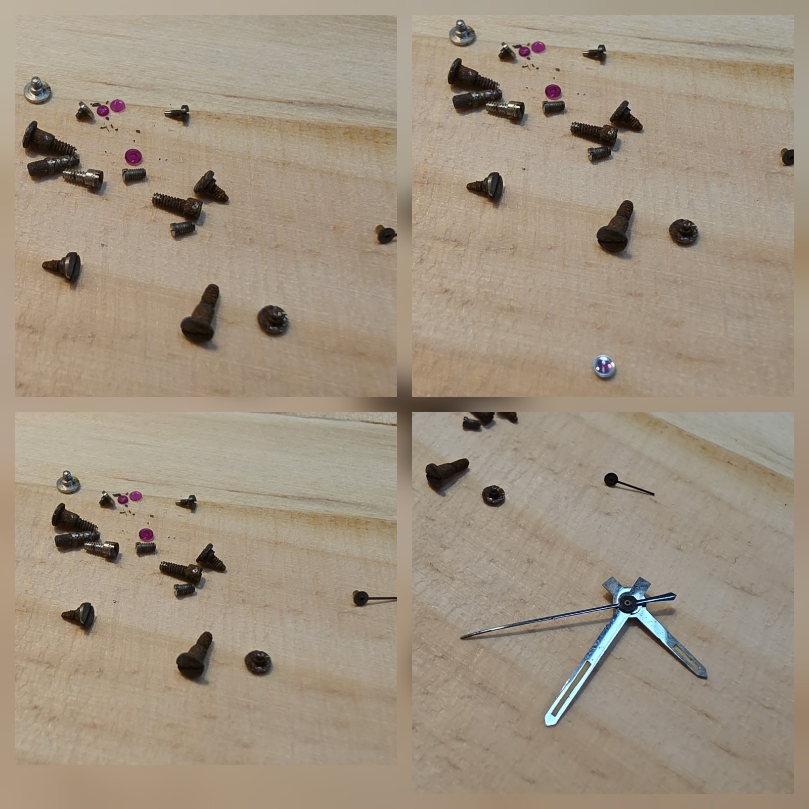 Lot Of Zodiac Cal 50/Landeron 248 Chrono Movement Parts-Balance Wheel, Bridges..