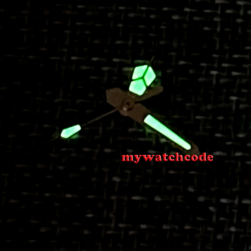 Luminous rose golden edge green watch hand fit for SKX NH35 NH36 movement