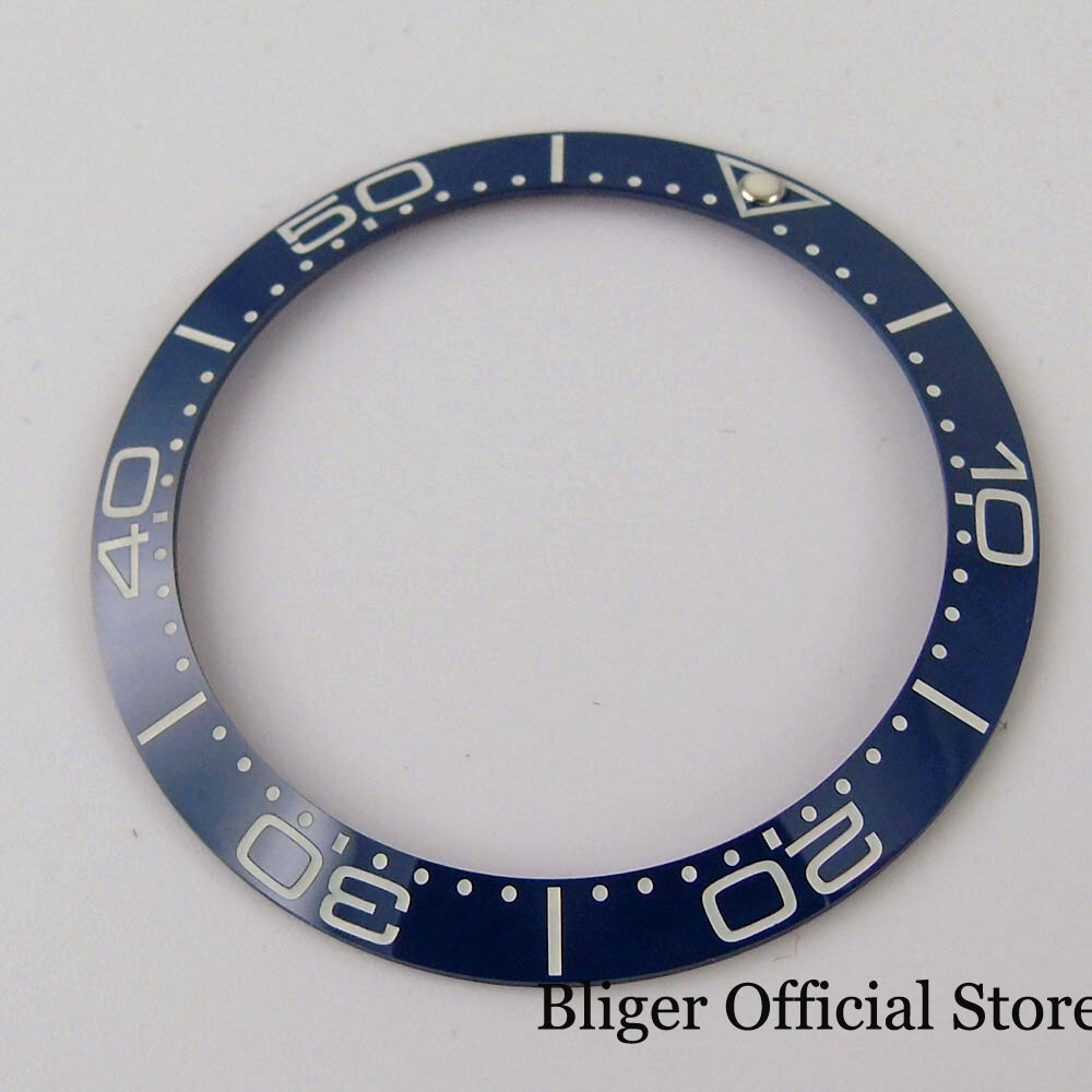 BLIGER Slope Luminous Marks 38mm Ceramic Watch Bezel Insert for 40mm NH35A Watch