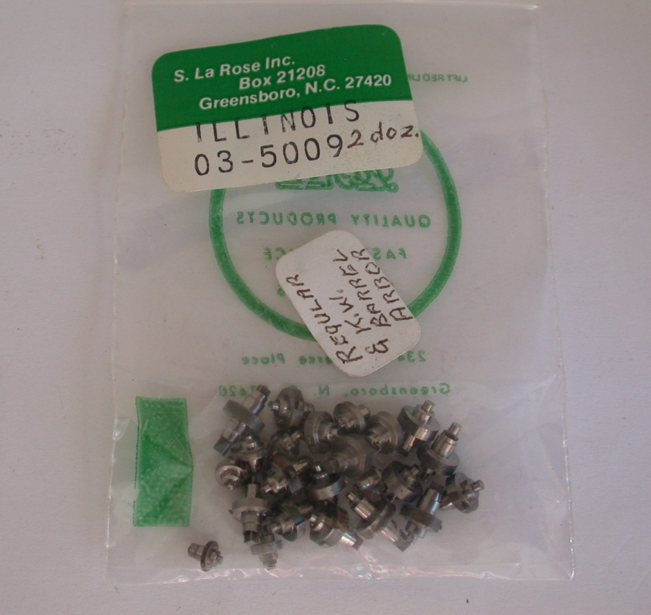 WATCHMAKERS – POCKET WATCH BARREL ARBORS, AS PACKAGED BY S. LA ROSE – 34MR25