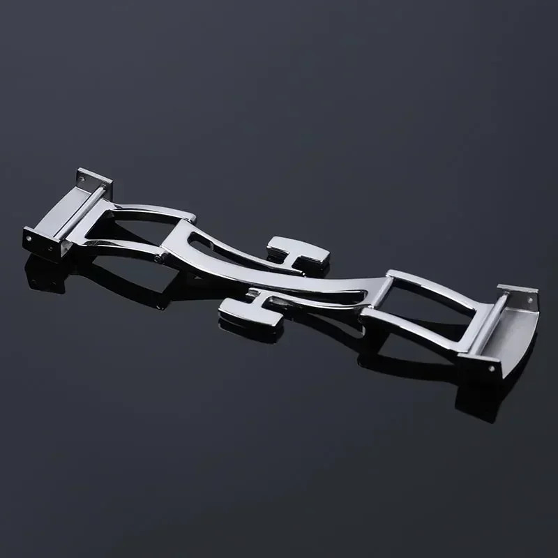 16mm 18mm Steel Folding Buckle Clasp For Patek Philippe Rubber Watch Strap