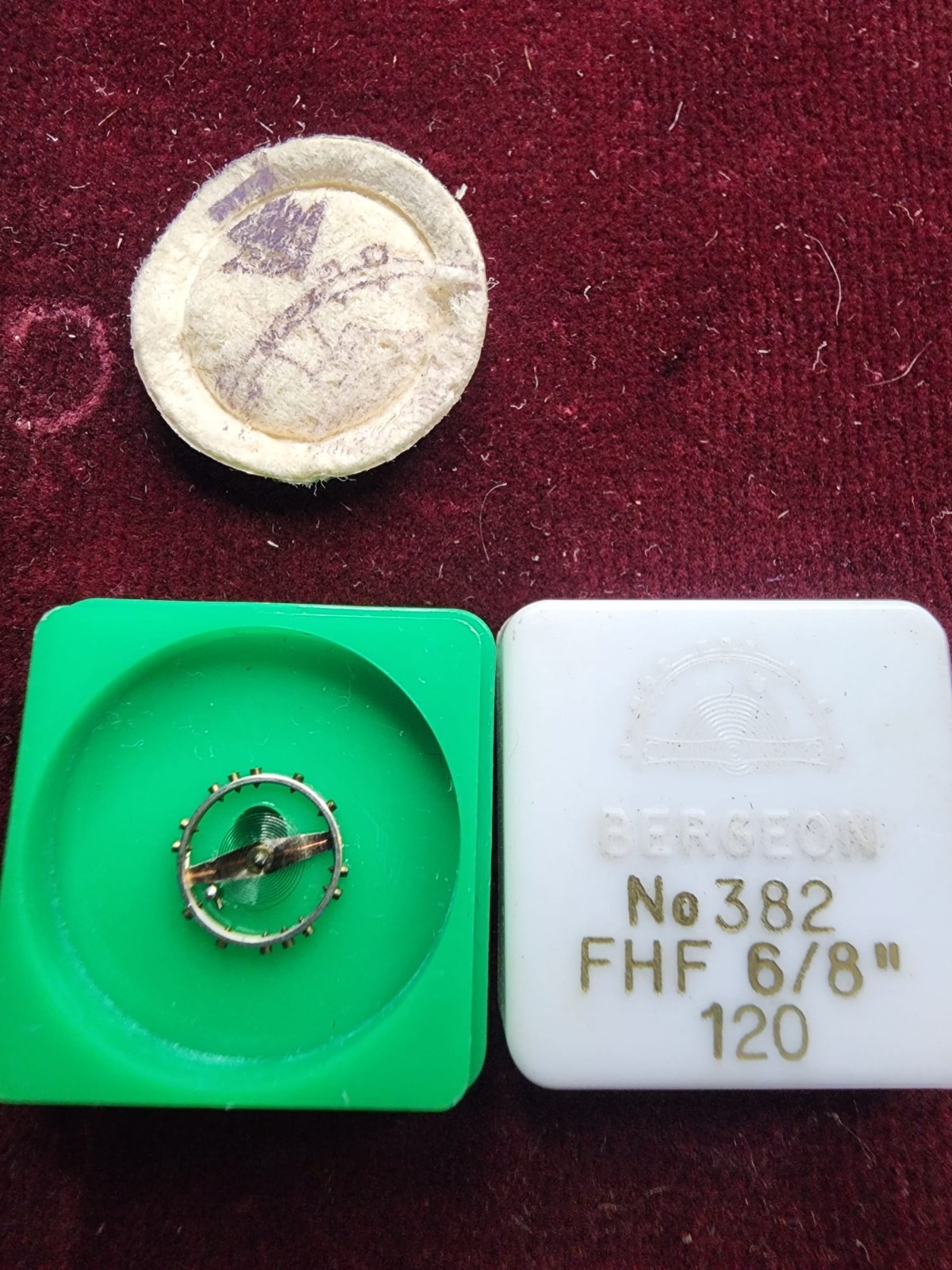 Vintage Bergeon No. 382 Balance Wheel – FHF 6/8″ 120 – Partial – Pre-Owned Watch