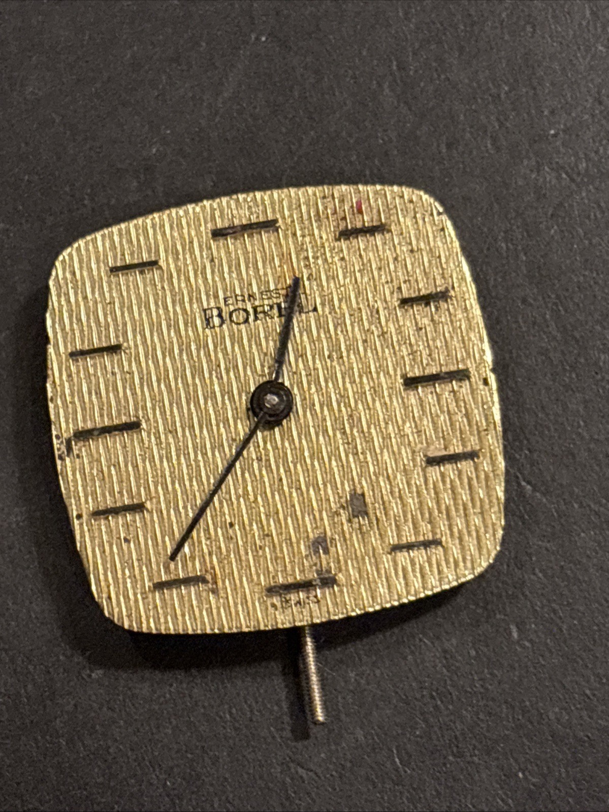 P22 Genuine Vintage 17 jewel Ernest Borel Watch Movement Thin Gents 1960s As Is*
