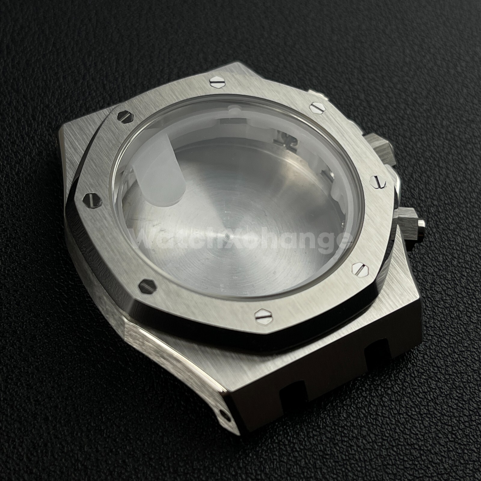 41mm Silver Royal Oak Style Stainless Steel Watch Case for VK63 Quartz Movement