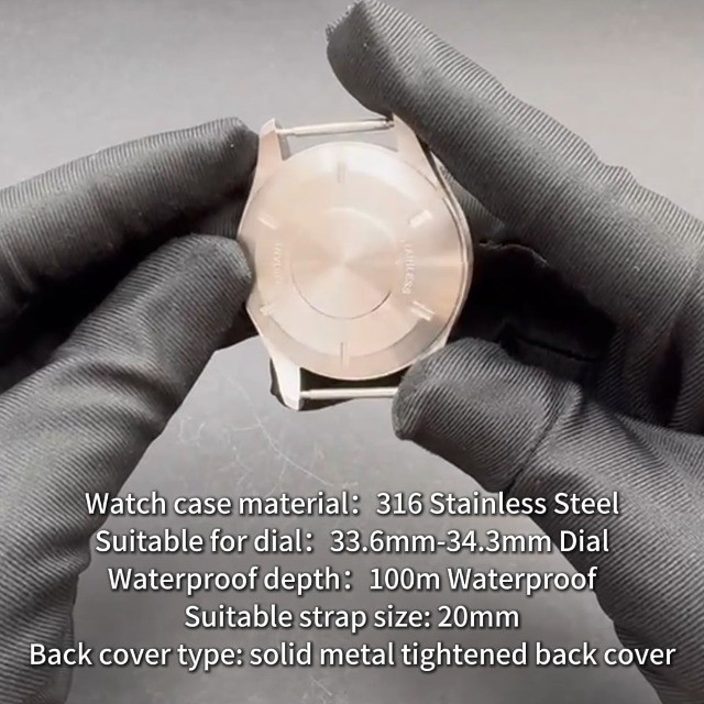 40MM Stainless Steel Watch Case for NH34 NH35 NH36 NH38 8215 2824 – Luxury Spare