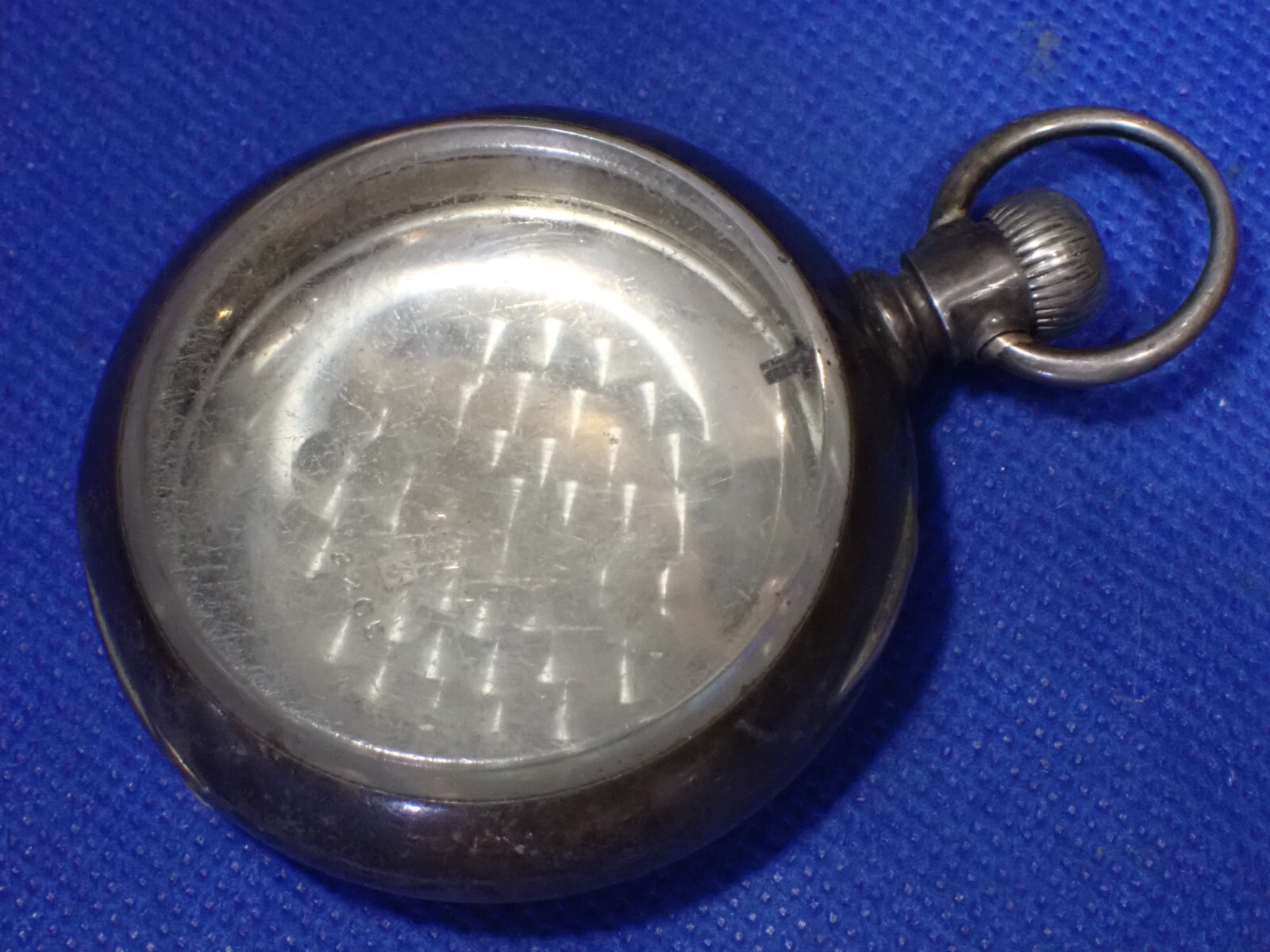 Vintage Crescent C.W.C. Co. Pocket Watch Case Crown Set 925 Fine Silver 3.2 oz