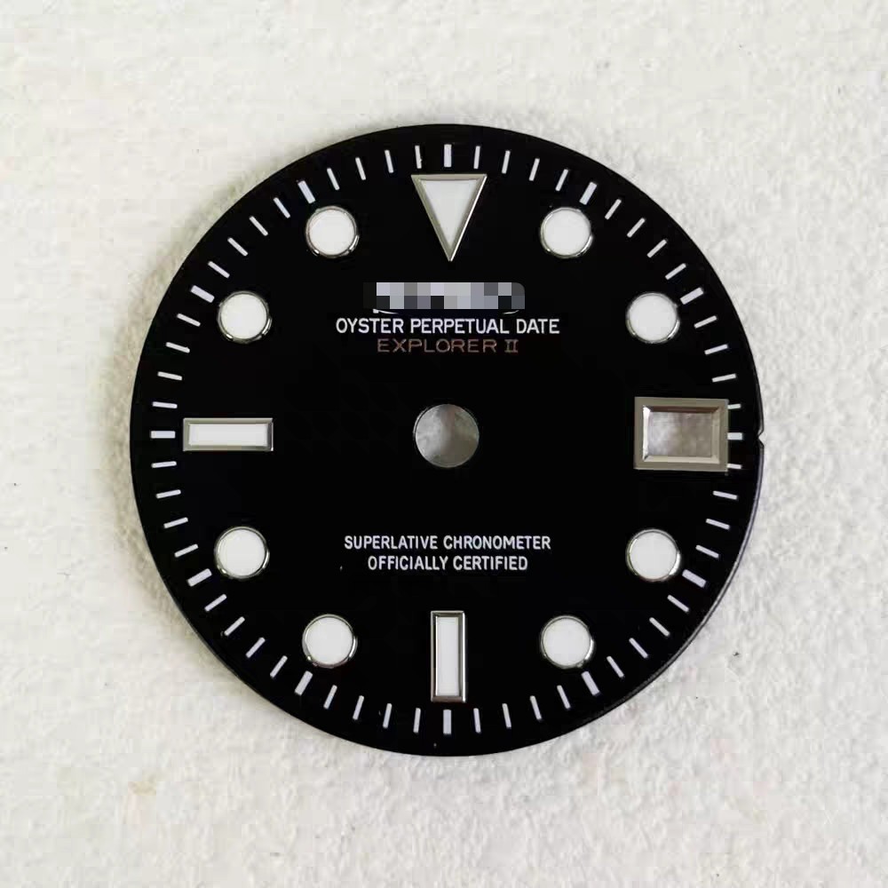1 brand new black dial for movements 7S26 NH34 NH35 parts and items Green lumens