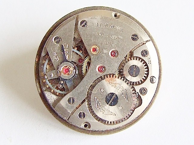 Peseux 350 ‘Rotary’ 17 jewel watch movement, ticking. Spares or repair