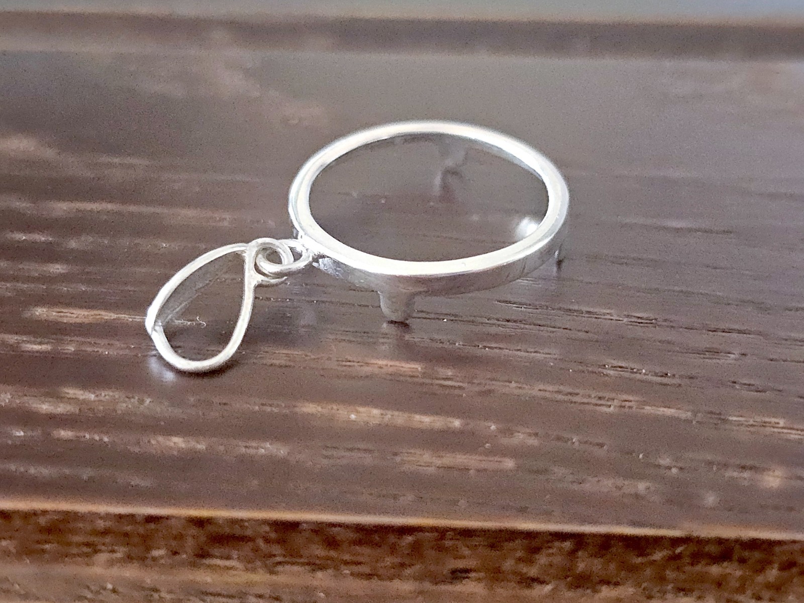 925 Sterling Silver Prong Back Simple Bezel for 18mm Dime 10 Cent Coins