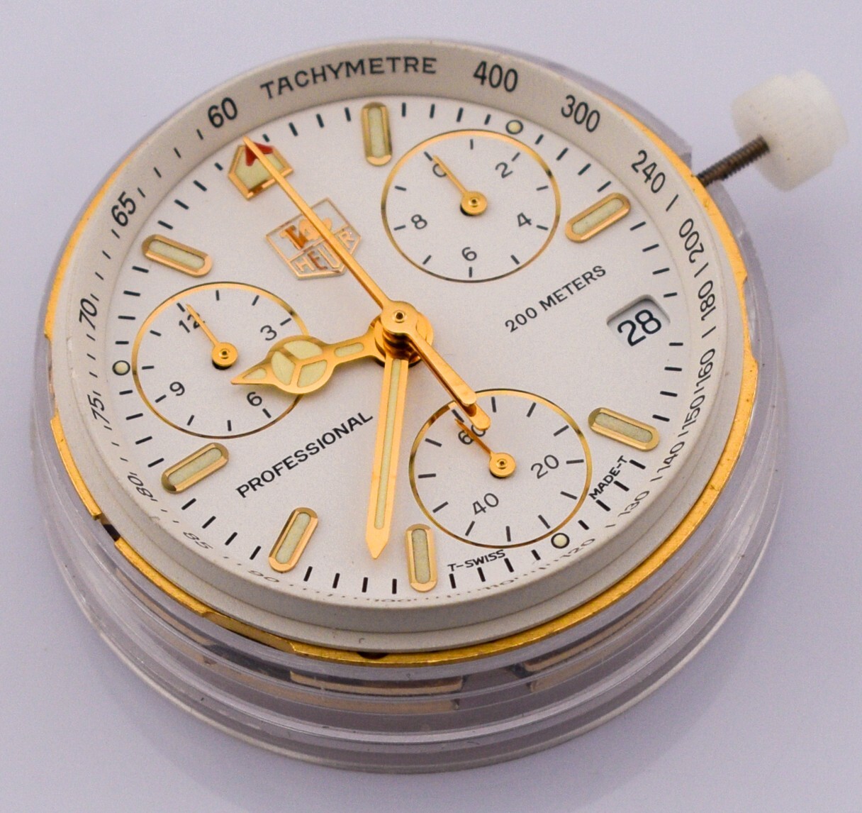 TAG Heuer 6000 Two Tone Chronograph Movement White Dial and Hands New