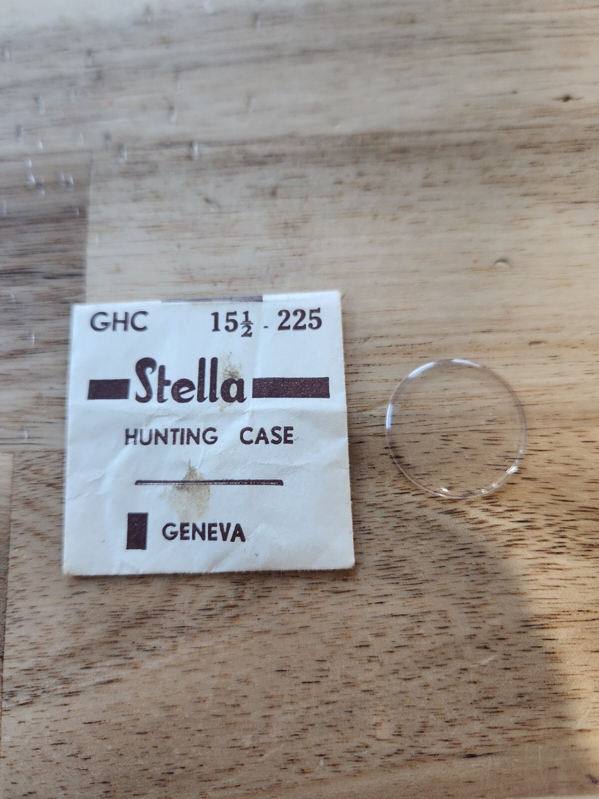 Stella GHC Hunting Case Crystals in size 15 1/2 225, Geneva, 15.5