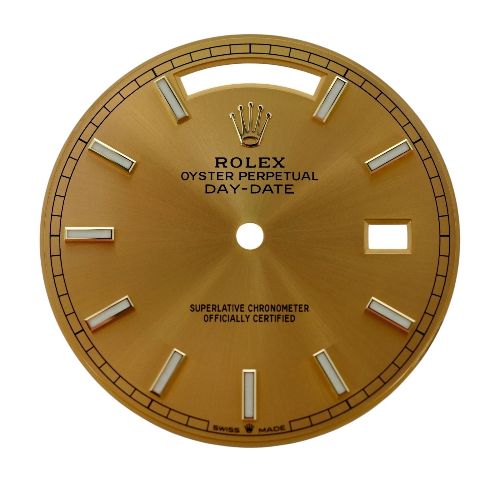 Factory Rolex Day-Date 40 Gold Champagne Luminous Stick 40mm Watch Dial 228238!
