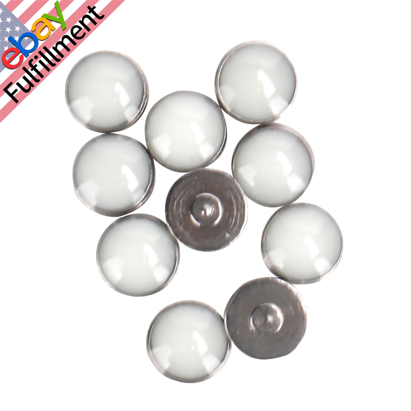 10Pack Alloy+Glass Universal Watch Luminous Bezel Dial Night Dot Pip Decoration