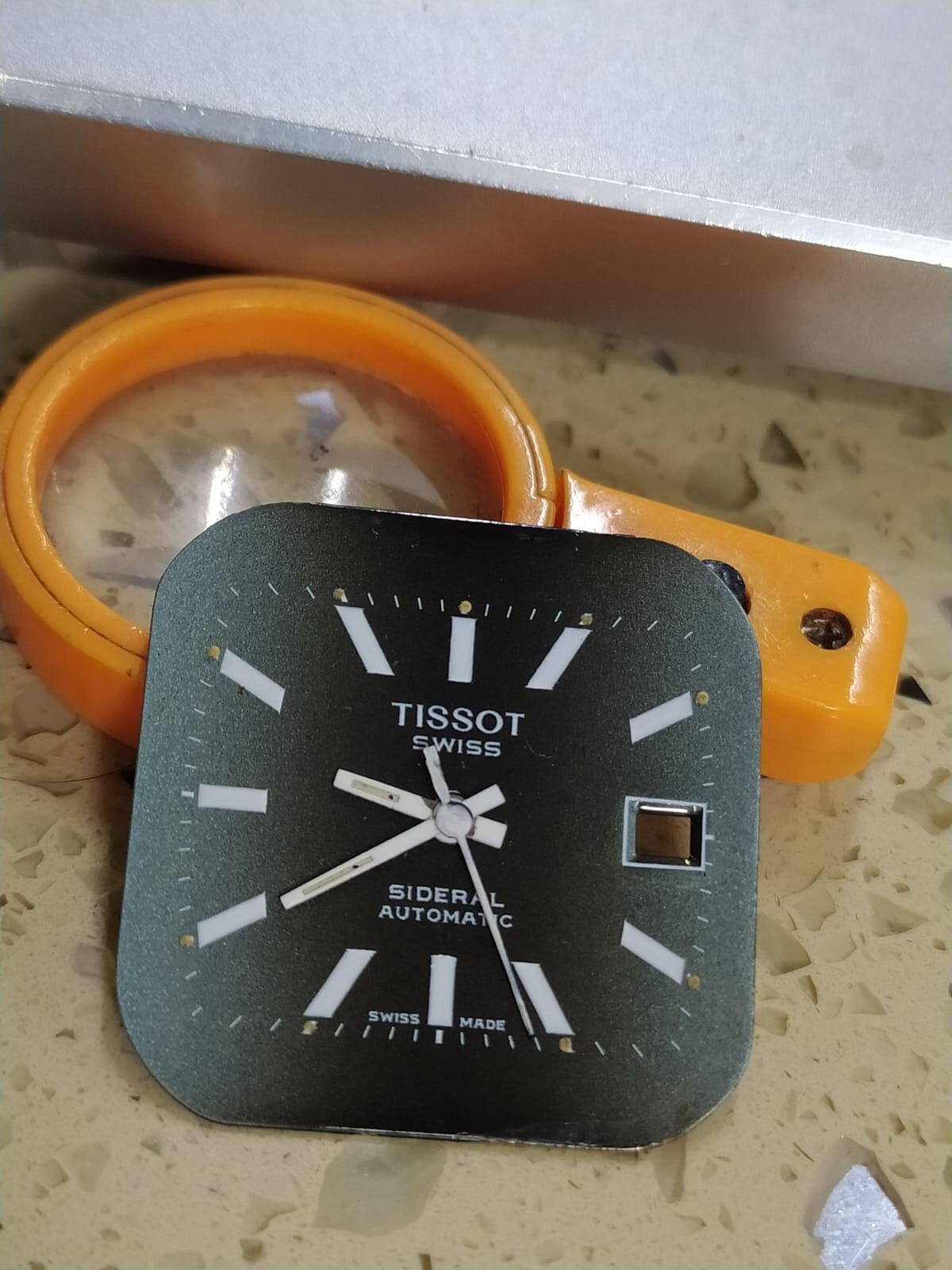 VINTAGE TISSOT SIDERAL TV Parts Dial & Hands Used cal 2481
