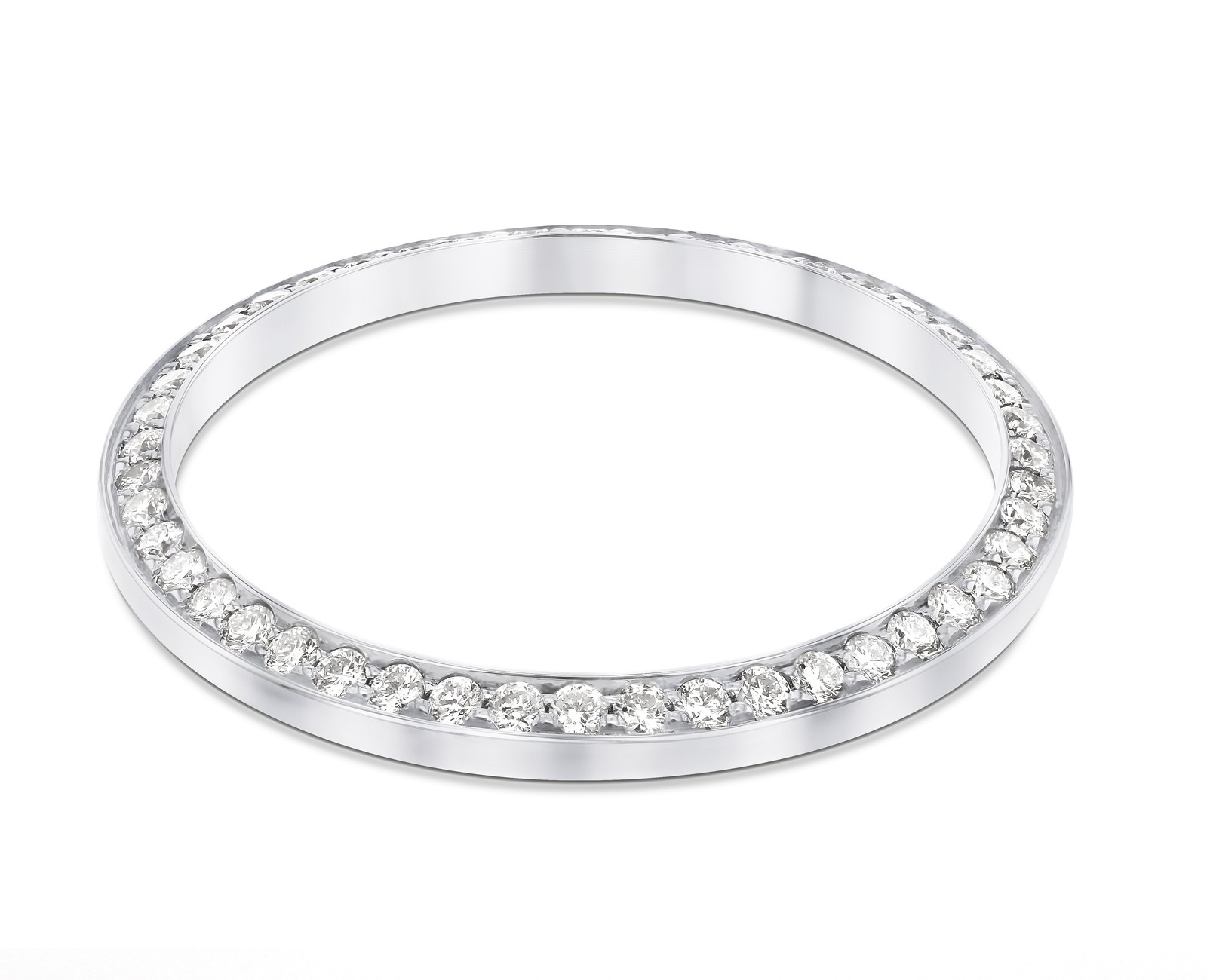 STAINLESS STEEL 1CT BEAD SET LAB CREATED DIAMOND BEZEL FOR ROLEX 31MM DATEJUST