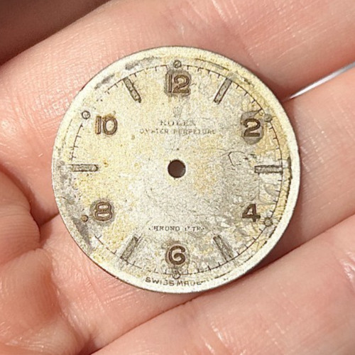 A Vintage Rolex Oyster Perpetual “Bubble Back”Wristwatch Dial, Circa 1940/50’s