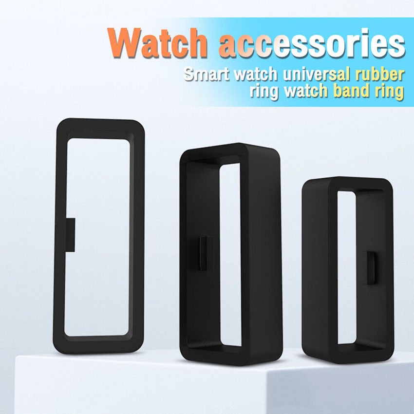 1/5/10Pcs Hoop 18/20/22MM Buckle Loop Rubber Strap Keeper Watch Band Holder