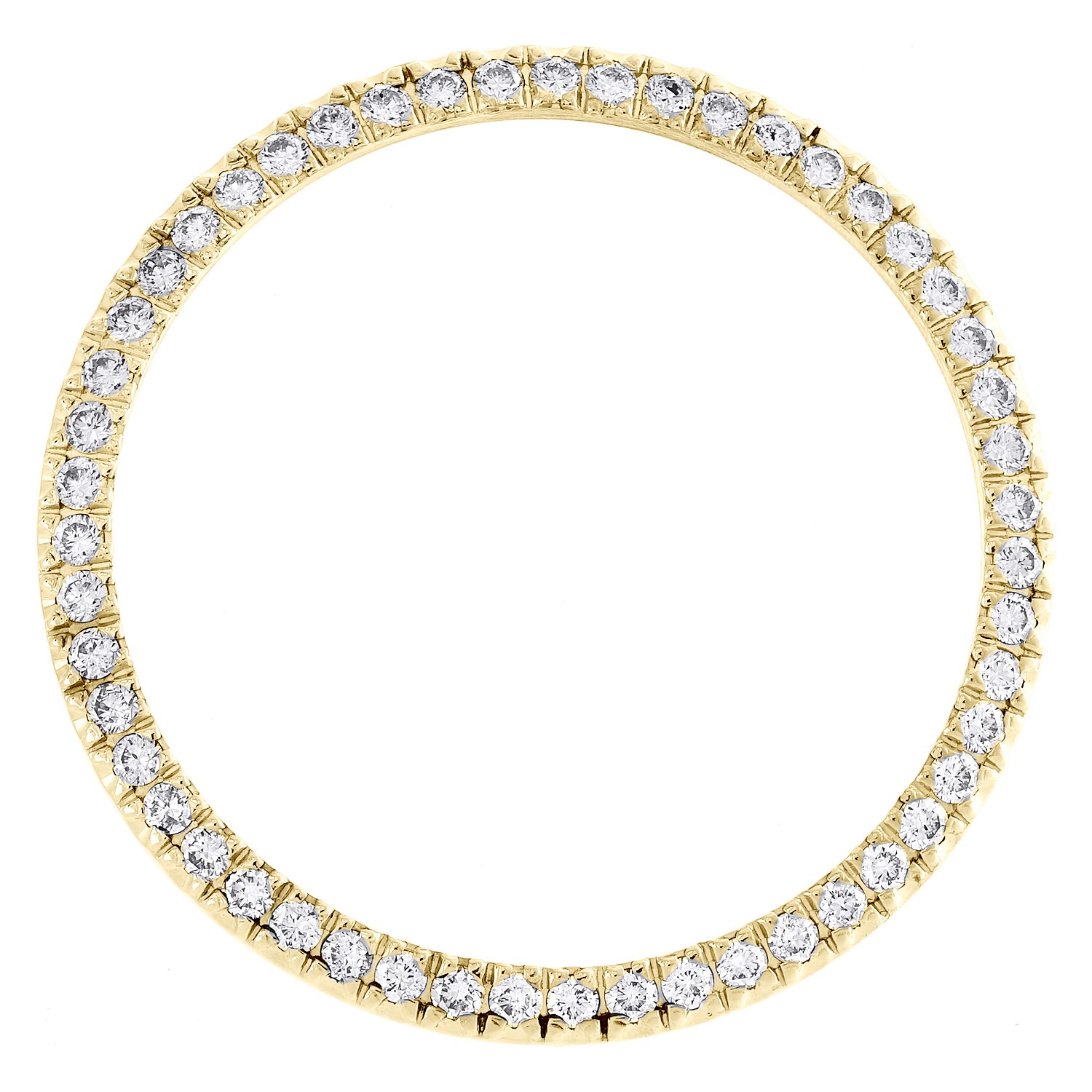 10K Yellow Gold Custom U-Cut Diamond Bezel For Rolex Day-Date 36mm Watch 1.30 CT