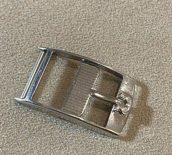 OMEGA Watch Buckle Clasp 14mm Silver Tone Polished Stainless Steel Unused NOS