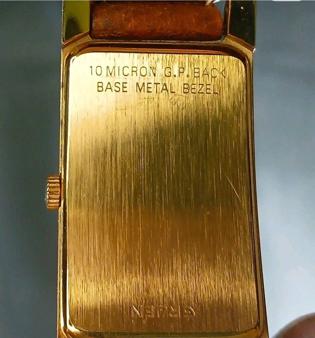 Vintage GRUEN Curvex Quartz Gold Plate Women’s Watch