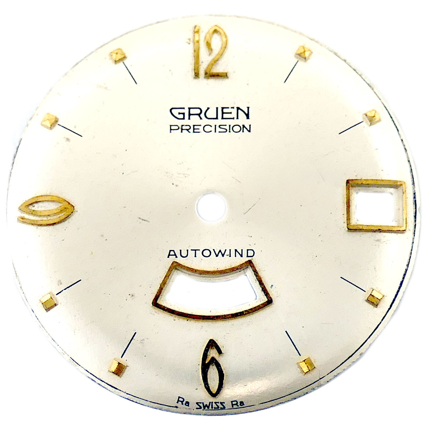 GRUEN PRECISION AUTOWIND SILVER AND GOLD FOR PARTS OR REPAIRS