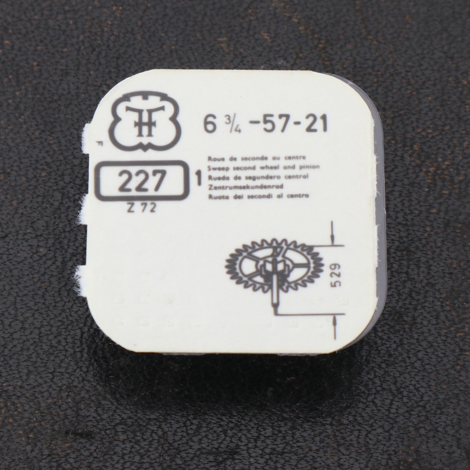 NOS Original FF 57-21 Watch Part #227 Sweep Second Wheel New Old Stock (C15D22)