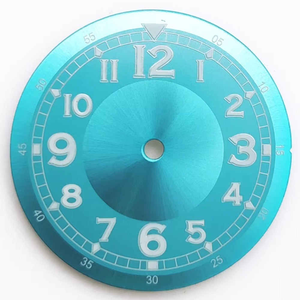 30mm Sky Blue Numberal Watch Dial Fit for NH35 NH36 8215 2813 Movement No Lume