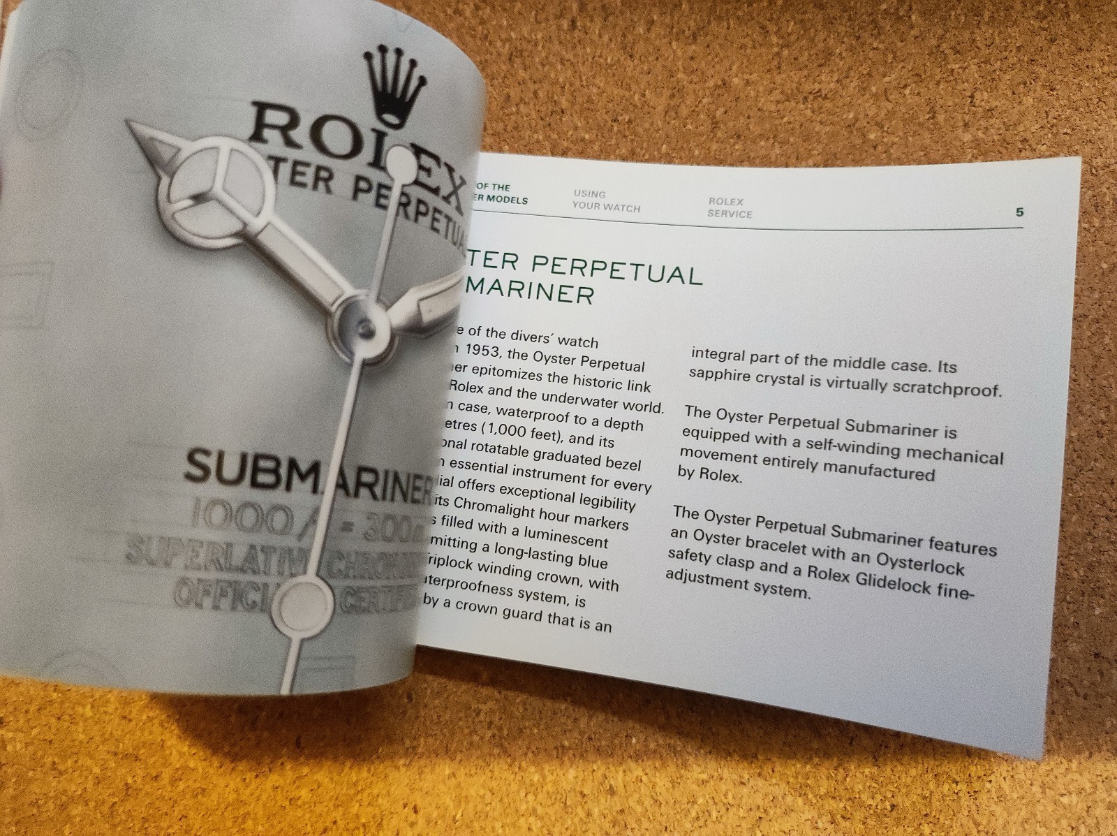 English 2019 Rolex Submariner Watch Manual Booklet