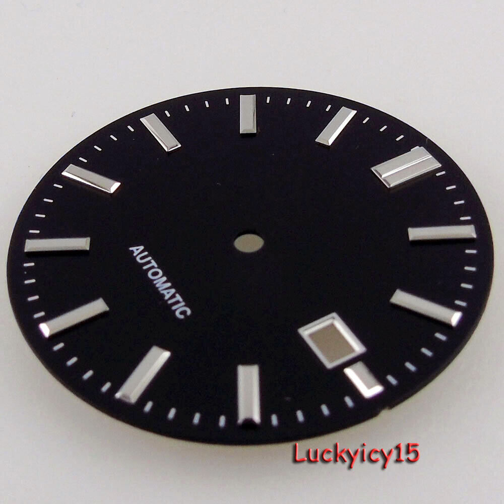 33.5MM Sky Blue Folds Watch Dial Hands Date Window Fit NH35 NH36 Automatic Part