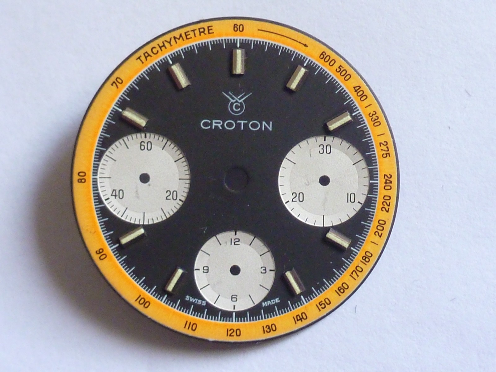 RARE Vintage Croton Sea Diver Valjoux 7736 Chronograph vintage 29mm orange black