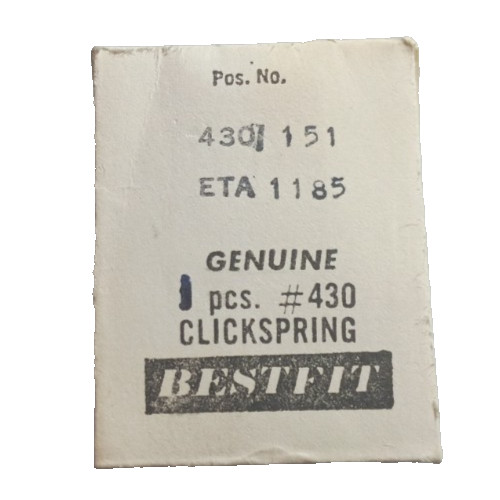 ETA 1185 1045 Click Spring Watch Part #430/151