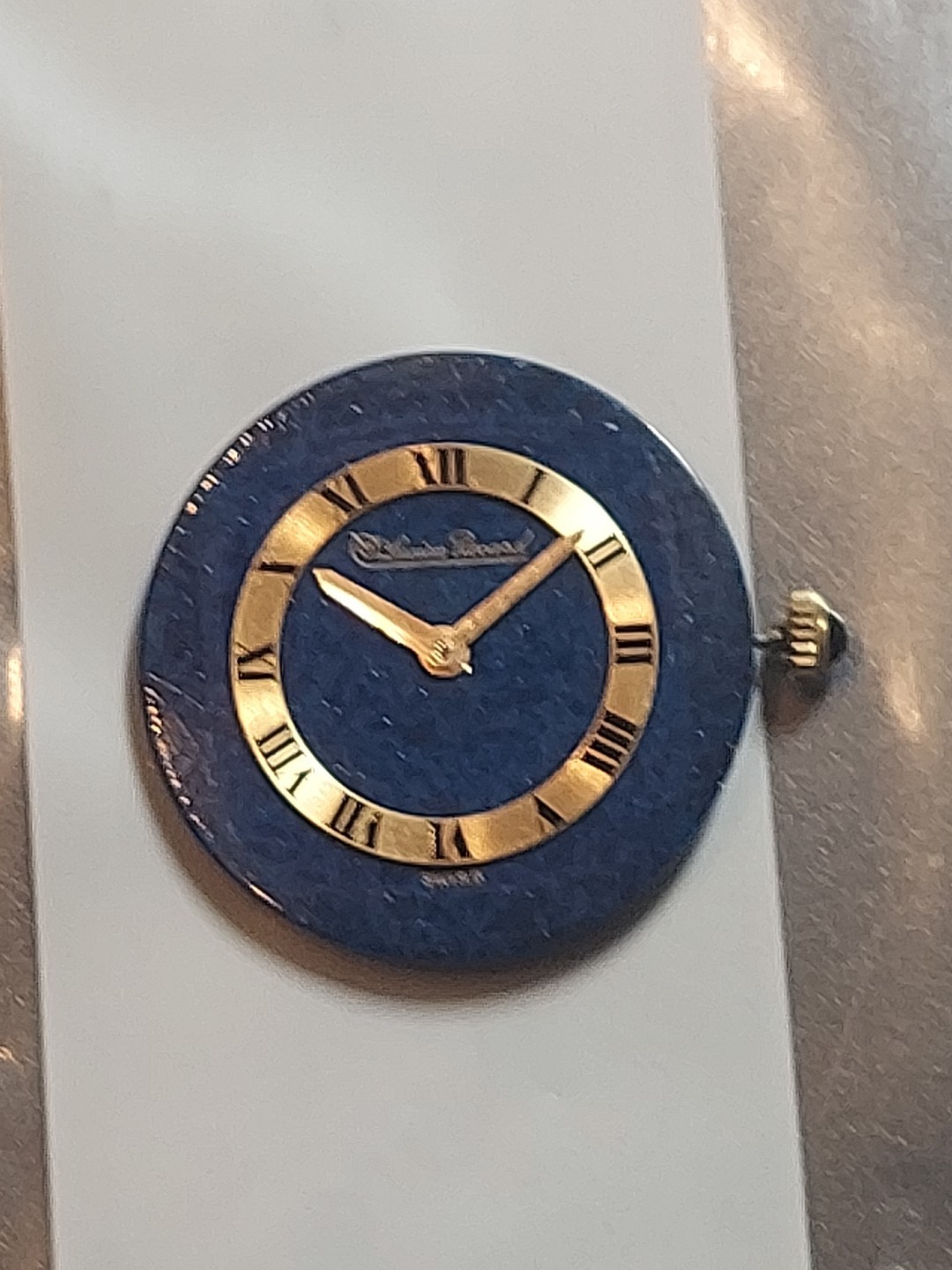 Lucien Piccard Lapiz Lazuli Dial Beautiful Cal 48 Mens 17 Jewels W. Movement