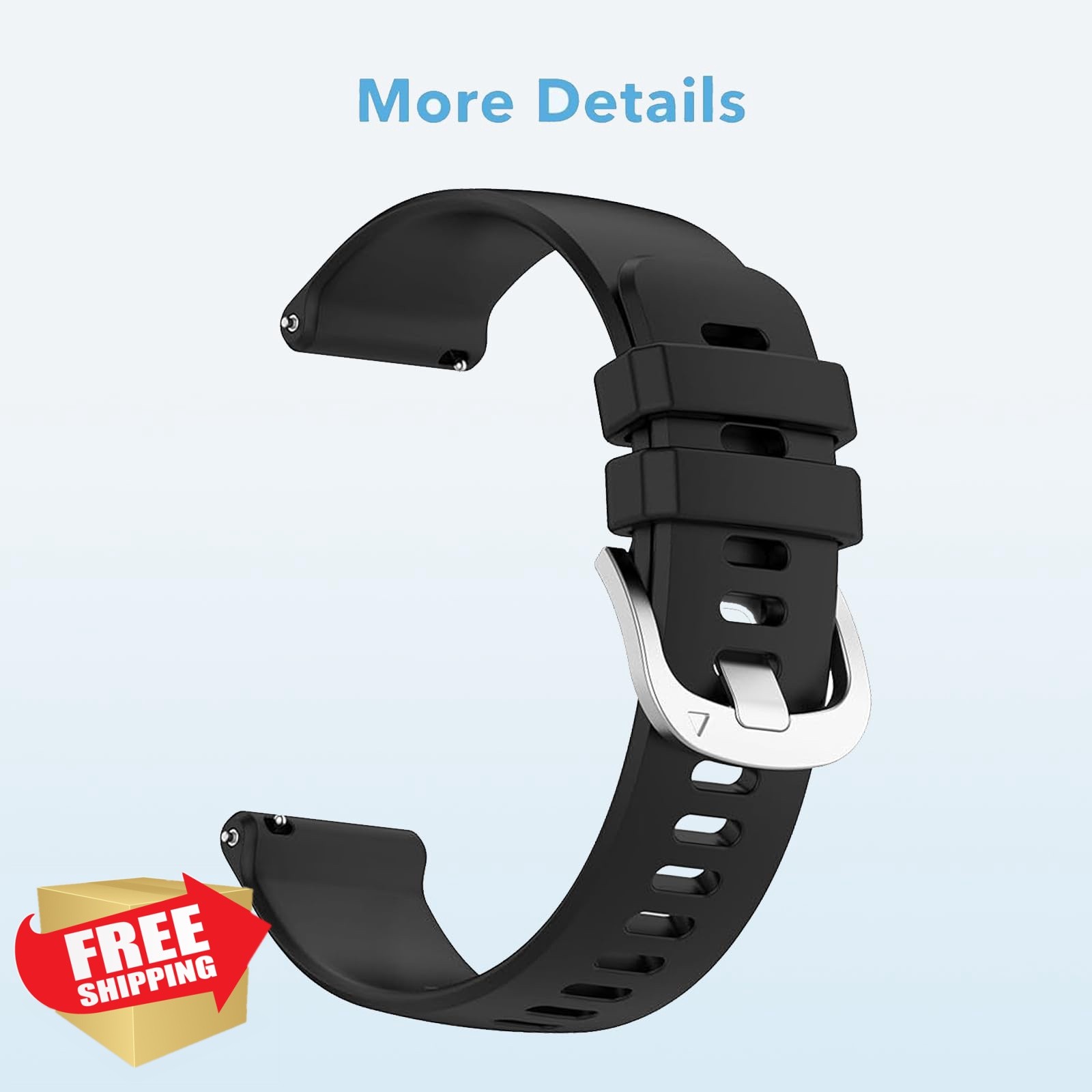 Xiaodib 18mm Bands Garmin Venu 3S 2S Vivoactive 4S Forerunner 265S Black