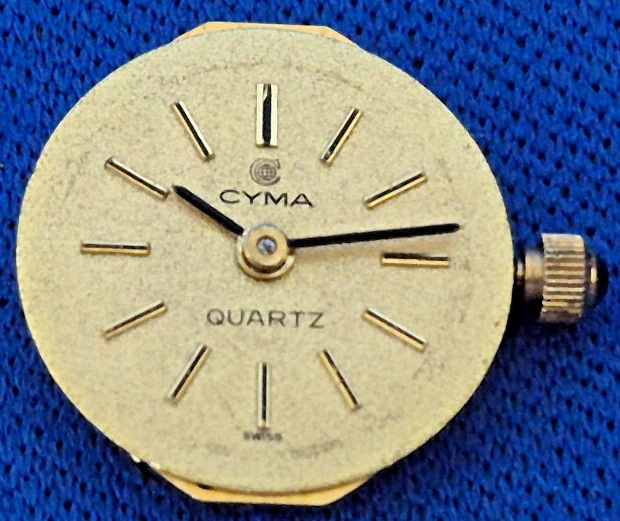 ETA 976.001 Cyma 108 Dial Movement Running , Stem, Hands Fits Many Other Brands