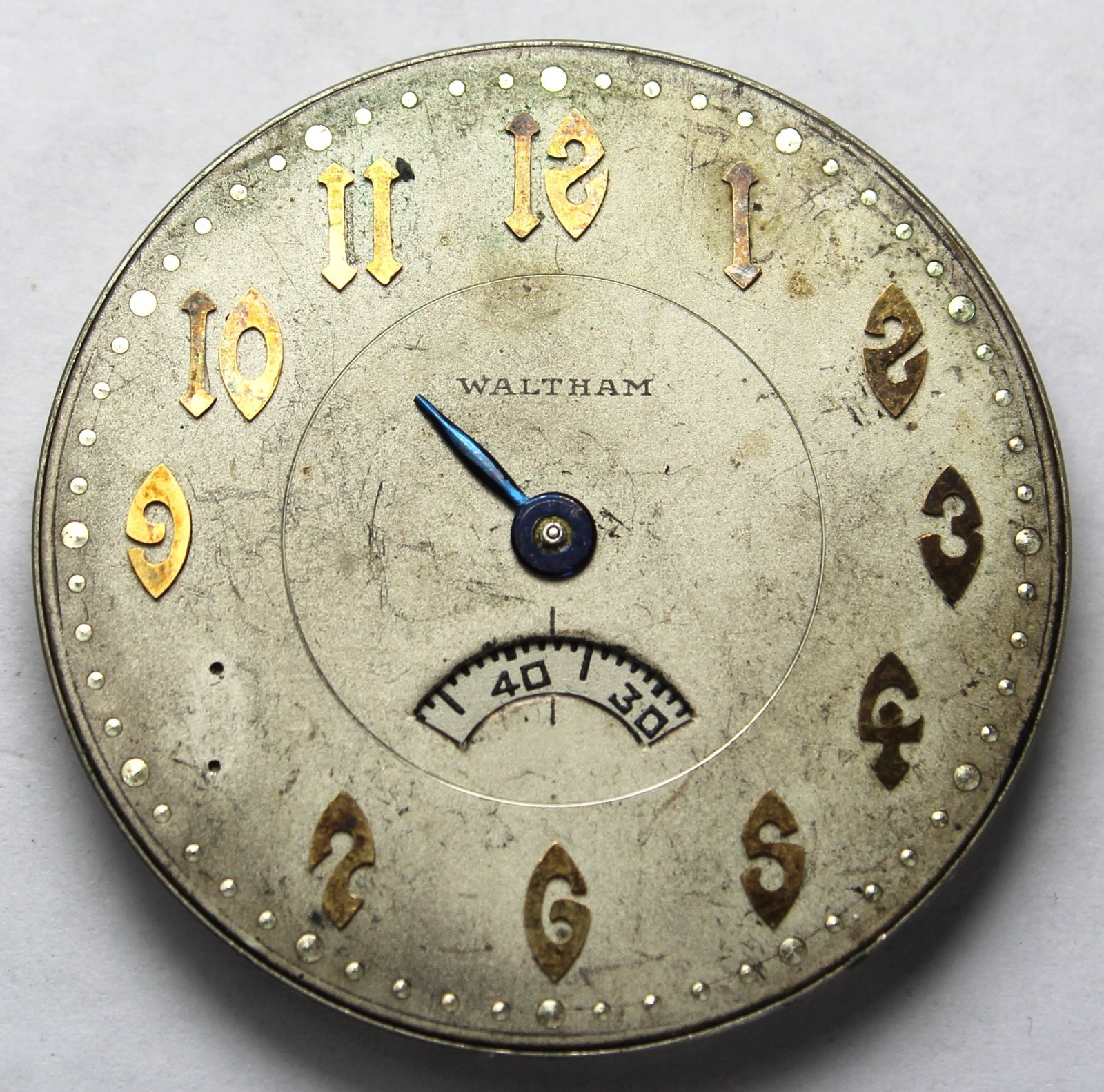 1928 Waltham Royal Secometer 12s 19j Pocket Watch MOVEMENT ONLY – Parts/Repair