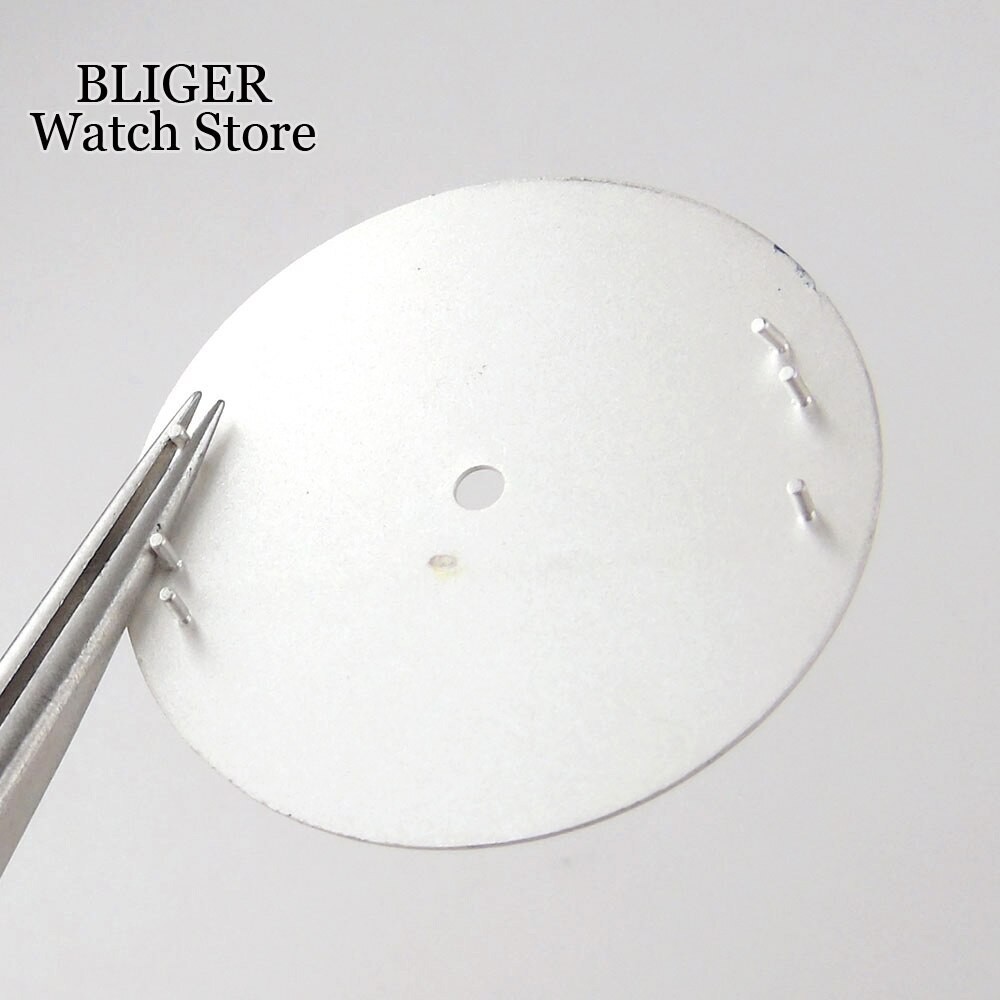 31mm No Logo Watch Dial Green Lume for NH35 NH36 ETA2824 PT5000 Movement Parts
