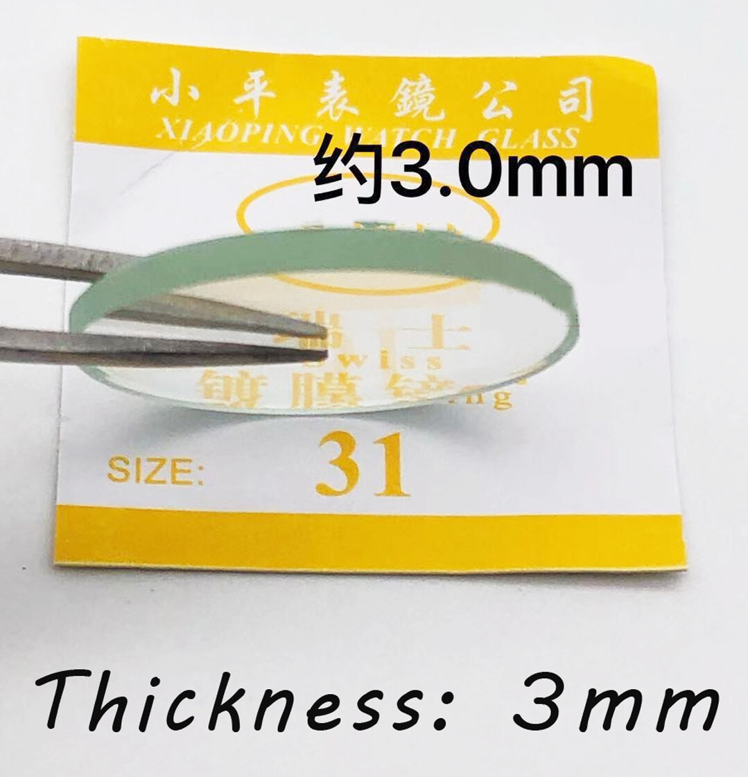 2PCS 3.0mm Flat Round Watch Glass Crystal 25mm to 45mm Mineral Glass Lens Mirror