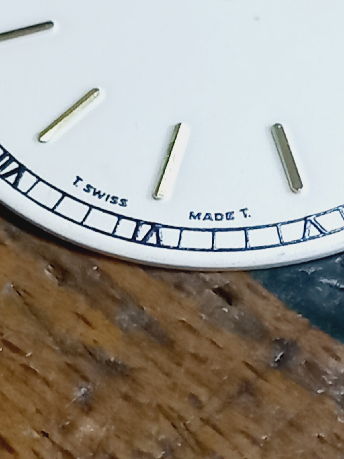 GENEVEA Dial For Caliber ETA 955.132 Cream Vintage Watch Men Day/Date