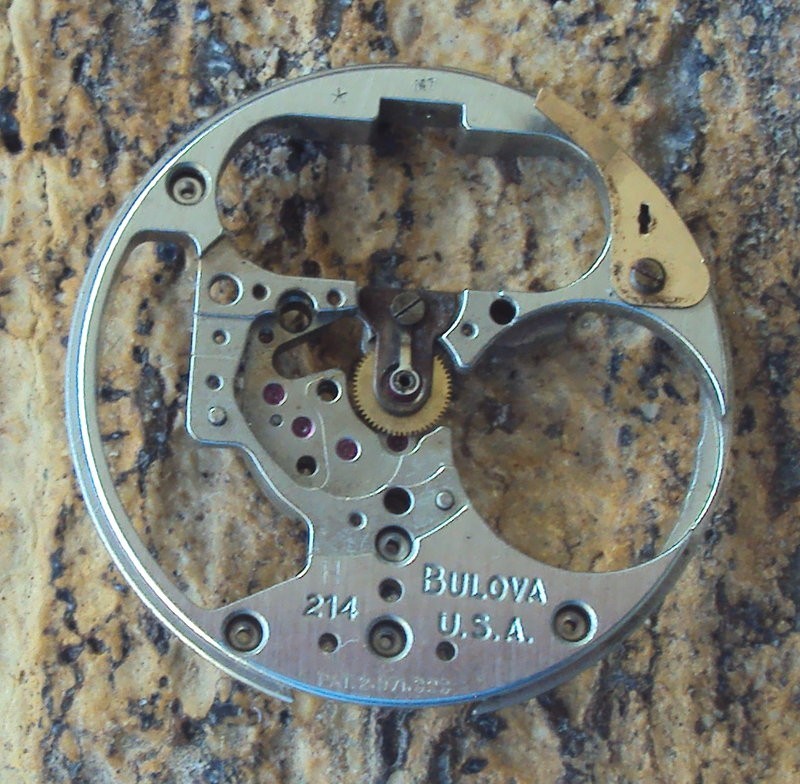 Vintage Accutron 214 Watch Part Pilar Plate Silver Color Part #709, M5 (1965)