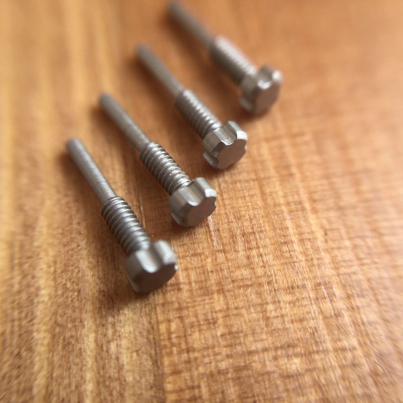 4pcs Silver Black 4 prongs Screw Fits Richard Mille Watch Band Strap