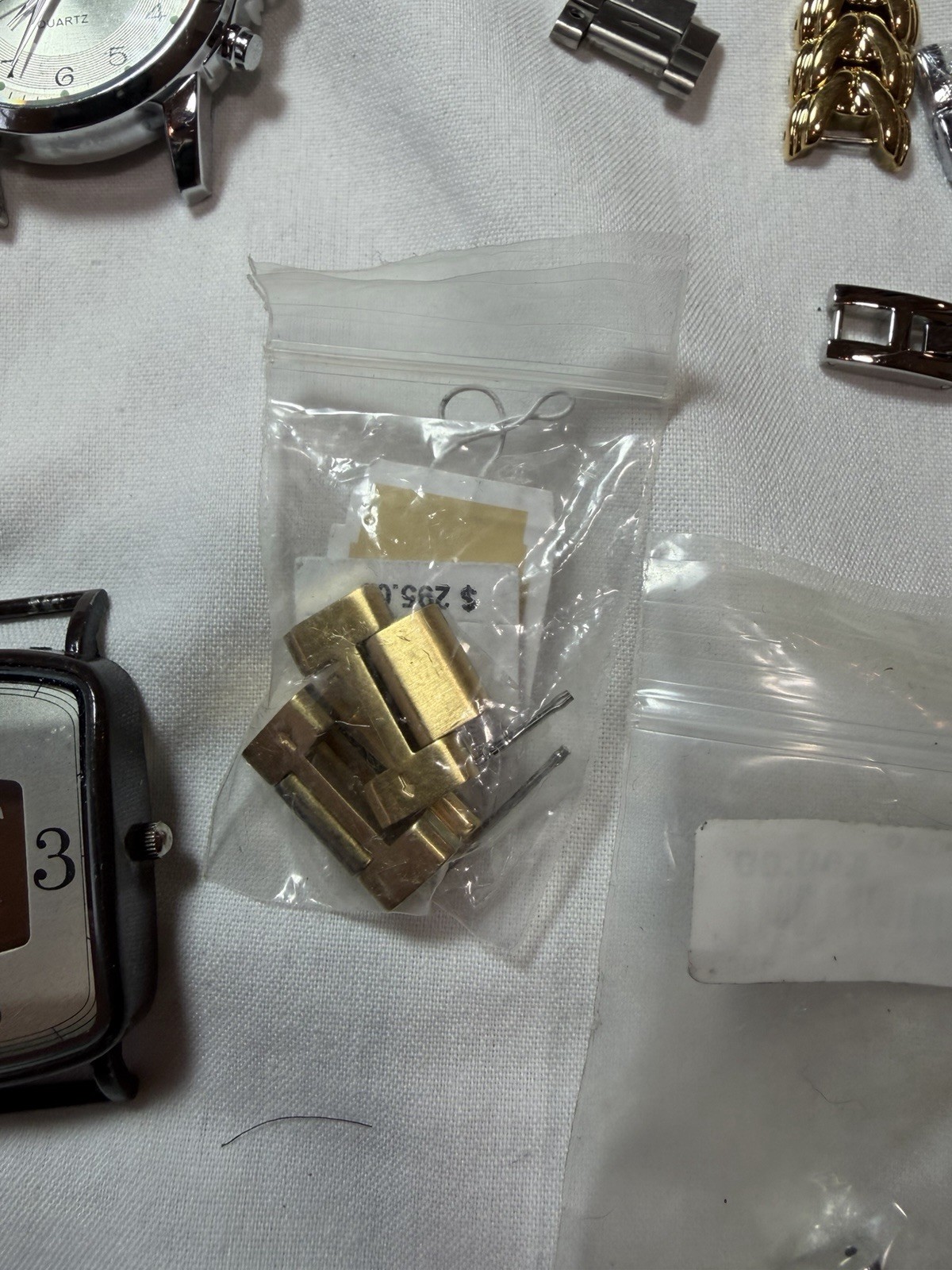 Watchmaker Lot 85 Watch Heads Cases Quartz Parts Repair Silver Spoon Geneva