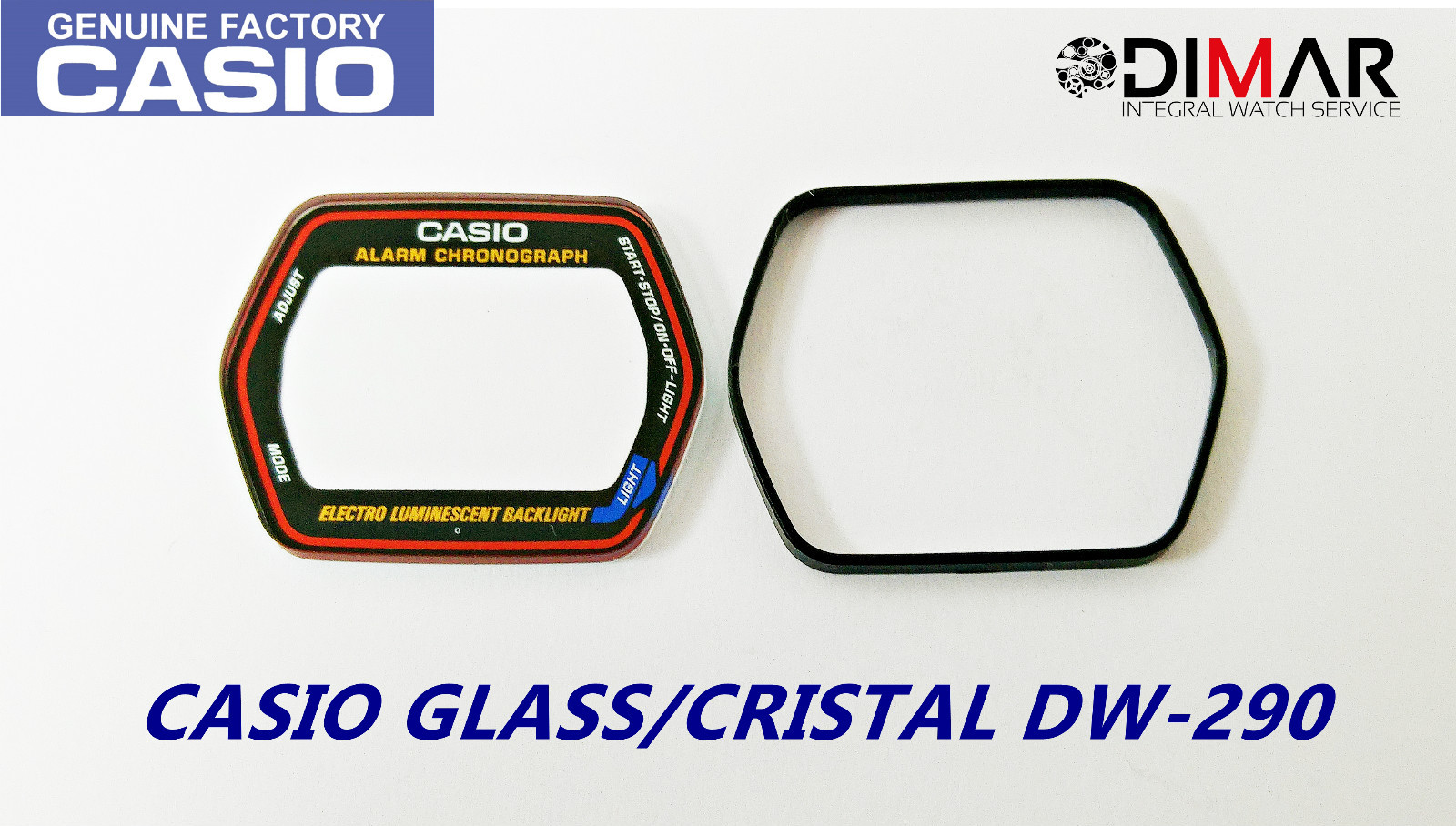 VINTAGE GLASS CASIO DW-290 NOS