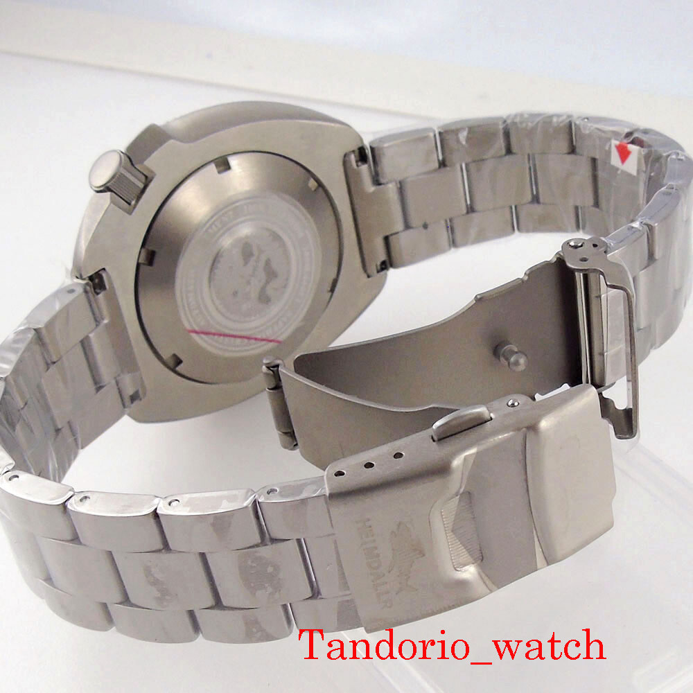 45.2mm Titanium Watch Case Sapphire Glass 200m Waterproof Fit NH35 SKX Movement