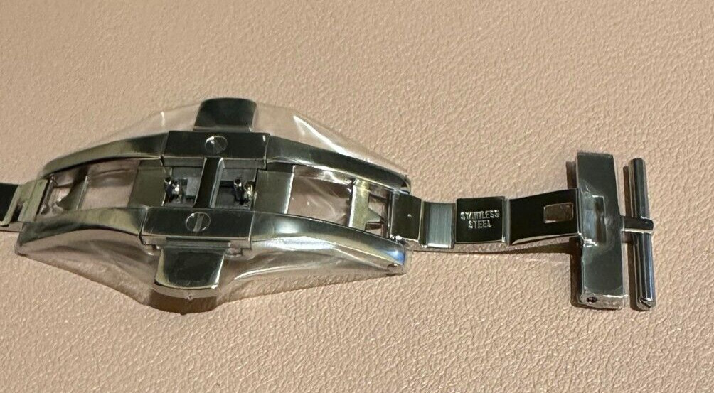 Hirsch Pusher Buckle Deployant Deployment Folding Clasp Stainless Steel 18mm