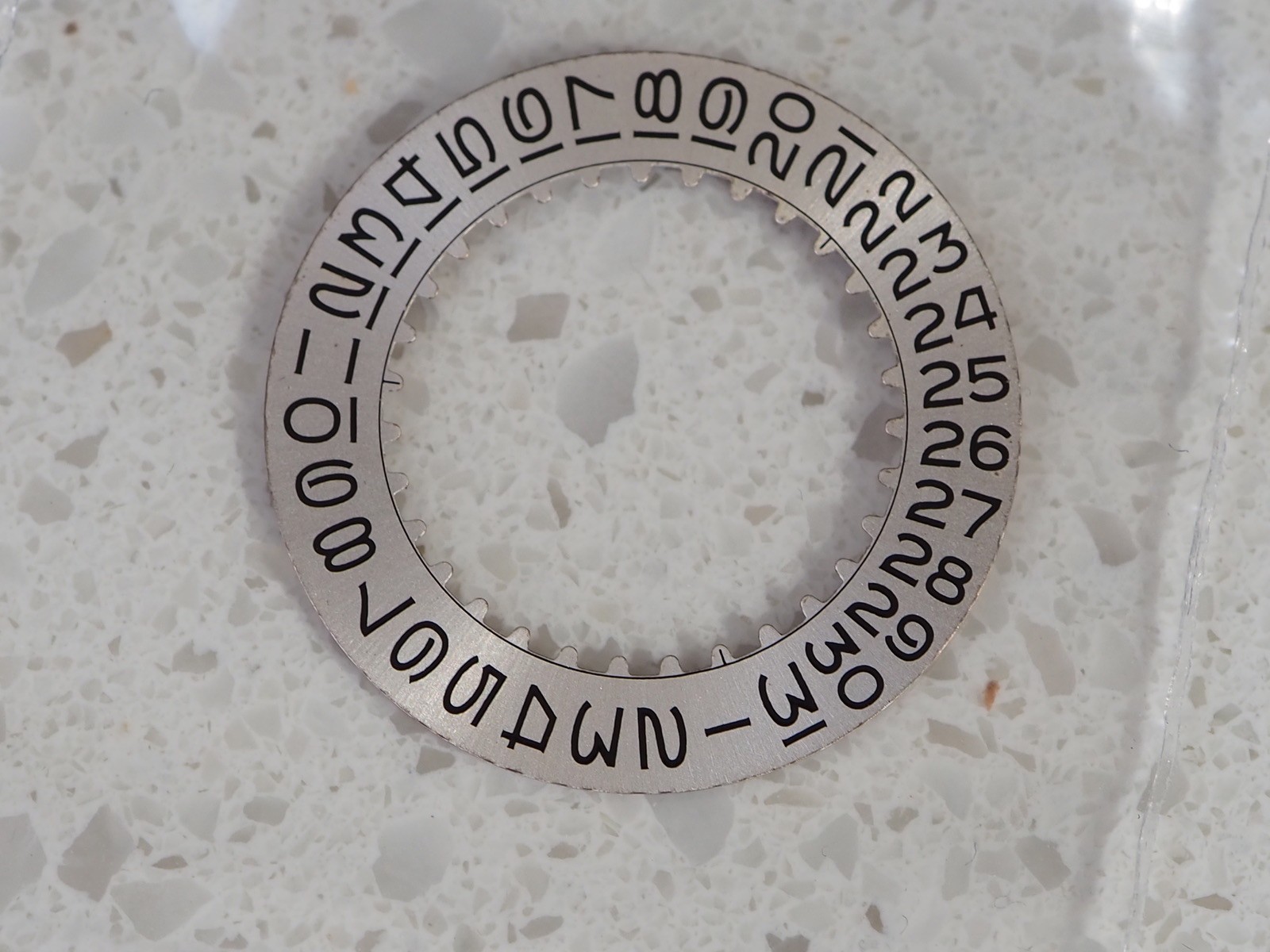Genuine Rolex Silver Date Disc/Wheel Open 6/9 Flat 3 fits Submariner 1680 c.1575