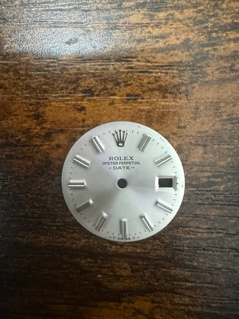ROLEX LADIES OYSTER PERPETUAL DATE 6517 6516 6519 SILVER STICK DIAL GOOD COND